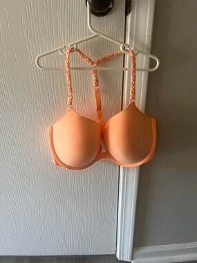 PINK Victoria's Secret Bra in Peach with Braided Straps